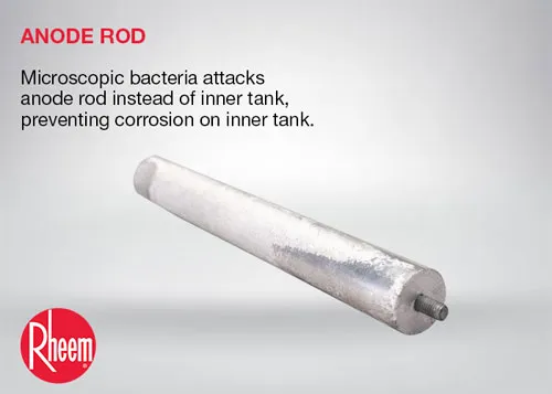 An illustration of anode rod used in Rheem electric storage water heater