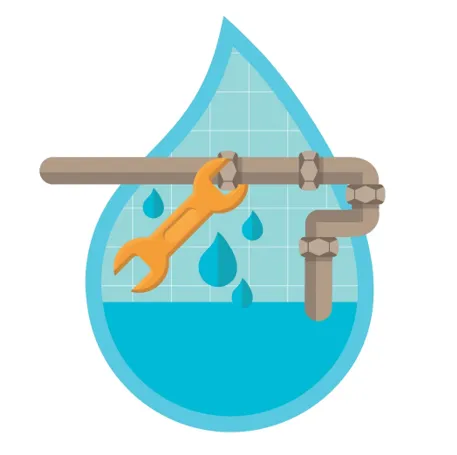 An illustration of rusty water